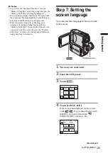 Предварительный просмотр 25 страницы Sony DCR-PC109 - Digital Handycam Camcorder Operation Manual