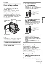 Предварительный просмотр 27 страницы Sony DCR-PC109 - Digital Handycam Camcorder Operation Manual