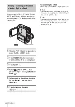 Предварительный просмотр 52 страницы Sony DCR-PC109 - Digital Handycam Camcorder Operation Manual