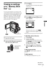 Предварительный просмотр 53 страницы Sony DCR-PC109 - Digital Handycam Camcorder Operation Manual