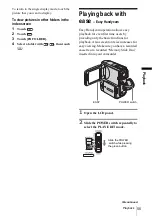 Предварительный просмотр 55 страницы Sony DCR-PC109 - Digital Handycam Camcorder Operation Manual