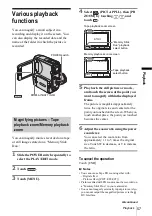 Предварительный просмотр 57 страницы Sony DCR-PC109 - Digital Handycam Camcorder Operation Manual