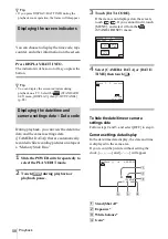 Предварительный просмотр 58 страницы Sony DCR-PC109 - Digital Handycam Camcorder Operation Manual