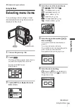 Предварительный просмотр 63 страницы Sony DCR-PC109 - Digital Handycam Camcorder Operation Manual