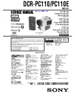 Sony DCR-PC110E Service Manual preview