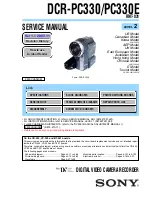 Sony DCR-PC330 Service Manual preview