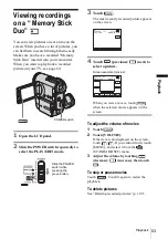 Preview for 53 page of Sony DCR-PC350 - Digital Handycam Camcorder Operation Manual