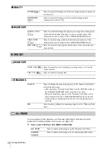 Preview for 72 page of Sony DCR-PC350 - Digital Handycam Camcorder Operation Manual