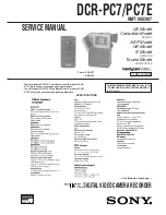 Preview for 1 page of Sony DCR-PC7 Service Manual