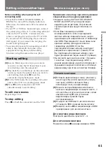 Preview for 62 page of Sony DCR SC 100 E Operating Instructions Manual