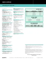 Preview for 2 page of Sony DCR SR100 - Handycam Camcorder - 3.3 MP Specifications