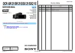 Sony DCR-SR21 Service Manual preview