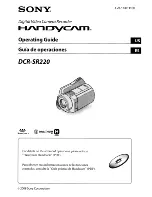 Sony DCR-SR220 Handycam® Operating Manual preview