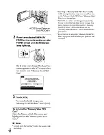 Предварительный просмотр 12 страницы Sony DCR-SR220 Handycam® Operating Manual