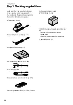 Предварительный просмотр 12 страницы Sony DCR-SR220D - 120gb Hard Disk Drive Handycam Camcorder Handbook