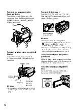 Предварительный просмотр 14 страницы Sony DCR-SR220D - 120gb Hard Disk Drive Handycam Camcorder Handbook