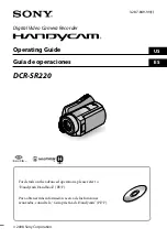 Sony DCR-SR220D - 120gb Hard Disk Drive Handycam Camcorder Operating Manual preview