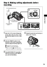 Preview for 13 page of Sony DCR-SR40 - 30GB Hard Disk Drive Handycam Operating Manual