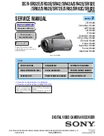 Sony DCR-SR42 Service Manual preview