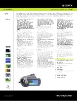 Sony DCR-SR60 - 30gb Hard Disk Handycam Camcorder Specifications preview