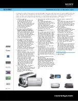 Sony DCR-SR67 Handycam® Specification preview