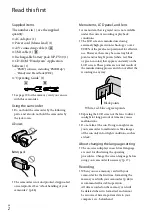 Предварительный просмотр 2 страницы Sony DCR-SR68/L - Hard Disk Drive Handycam Camcorder User Manual