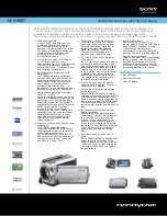 Sony DCR-SR87 Handycam® Specifications preview