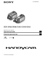 Sony DCR-SX63 - Flash Memory Handycam Camcorder Operating Manual preview