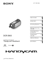 Preview for 1 page of Sony DCR-SX83 Handycam® Handbook