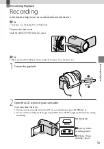 Preview for 19 page of Sony DCR-SX83 Handycam® Handbook