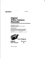 Sony DCR-TR7000 Operating Instructions Manual preview