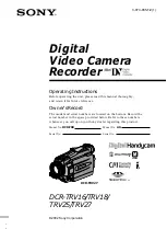 Preview for 1 page of Sony DCR-TRV Operating Instructions Manual