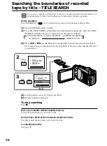 Preview for 70 page of Sony DCR-TRV Operating Instructions Manual