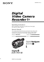 Sony DCR-TRV130 - Digital8 Camcorder Operating Instructions Manual preview