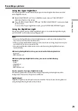 Preview for 25 page of Sony DCR-TRV130 - Digital8 Camcorder Operating Instructions Manual