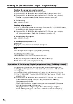 Preview for 74 page of Sony DCR-TRV130 - Digital8 Camcorder Operating Instructions Manual