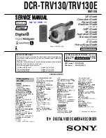 Preview for 1 page of Sony DCR-TRV130 - Digital8 Camcorder Service Manual