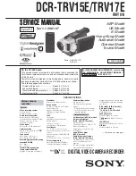 Sony DCR-TRV15E Service Manual preview