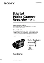 Preview for 1 page of Sony DCR-TRV30 - Digital Video Camera Recorder Operating Instructions Manual