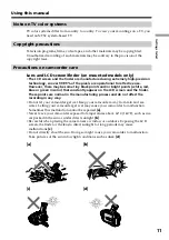 Preview for 11 page of Sony DCR-TRV30 - Digital Video Camera Recorder Operating Instructions Manual