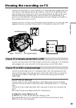 Preview for 33 page of Sony DCR-TRV30 - Digital Video Camera Recorder Operating Instructions Manual