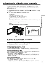 Preview for 41 page of Sony DCR-TRV30 - Digital Video Camera Recorder Operating Instructions Manual