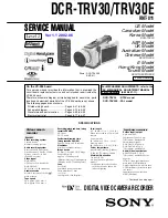 Preview for 1 page of Sony DCR-TRV30 - Digital Video Camera Recorder Service Manual