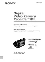 Sony DCR-TRV30E Operating Instructions Manual preview