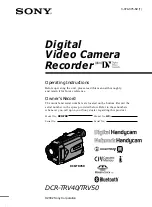 Sony DCR-TRV40 Operating Instructions Manual предпросмотр