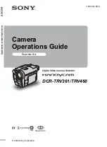 Preview for 1 page of Sony DCR-TRV460 - Digital Handycam Camcorder Operation Manual