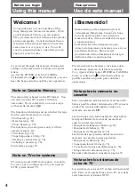 Preview for 4 page of Sony DCR-TRV7   (English and Spanish) Operating Instructions Manual