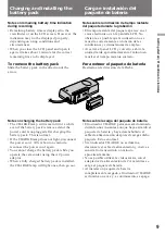 Preview for 9 page of Sony DCR-TRV7   (English and Spanish) Operating Instructions Manual