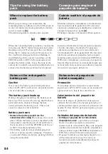 Preview for 84 page of Sony DCR-TRV7   (English and Spanish) Operating Instructions Manual