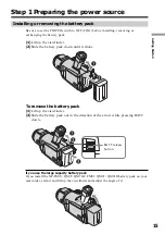 Предварительный просмотр 15 страницы Sony DCR-TRV70 - Digital Handycam Camcorder Operating Instructions Manual